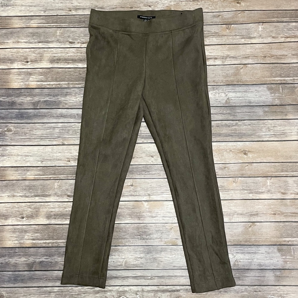 Andrew Marc Faux Suede Leggings GUC Front Seams
